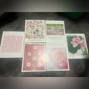 New! 6 Piece Eclectic Wall Art Unframed Collage 8X10